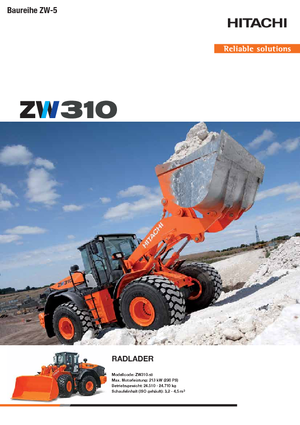 Gumikerekes homlokrakodók Hitachi ZW 310-5