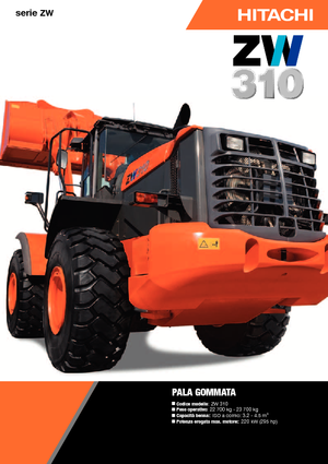 Gumikerekes homlokrakodók Hitachi ZW 310