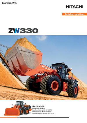 Gumikerekes homlokrakodók Hitachi ZW 330-5