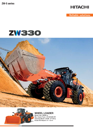 Gumikerekes homlokrakodók Hitachi ZW 330-5
