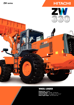 Gumikerekes homlokrakodók Hitachi ZW 330