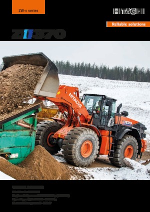 Gumikerekes homlokrakodók Hitachi ZW370-6