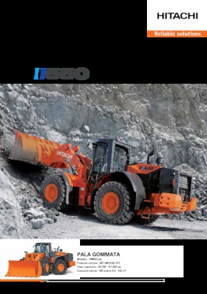 Gumikerekes homlokrakodók Hitachi ZW 550-5