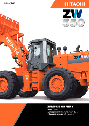 Gumikerekes homlokrakodók Hitachi ZW 550