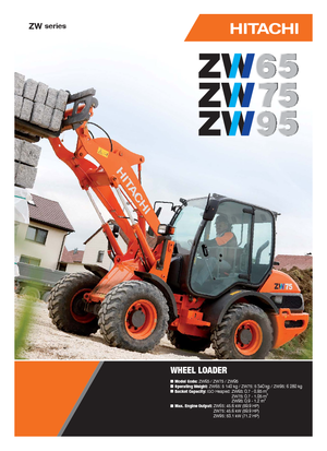 Gumikerekes homlokrakodók Hitachi ZW 75