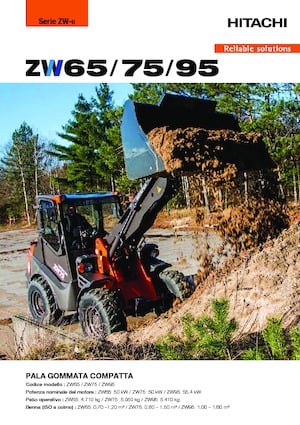 Gumikerekes homlokrakodók Hitachi ZW95-6