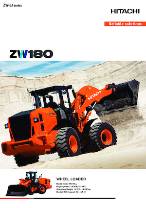 Gumikerekes homlokrakodók Hitachi ZW180-5A