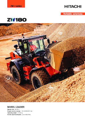 Gumikerekes homlokrakodók Hitachi ZW180-7