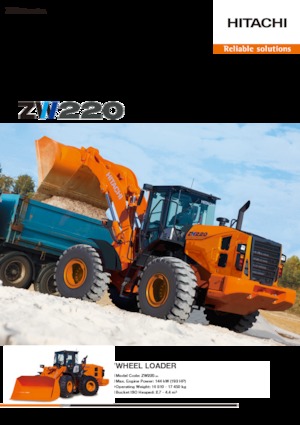 Gumikerekes homlokrakodók Hitachi ZW220-5A