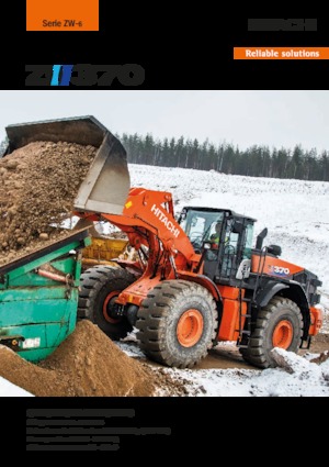 Gumikerekes homlokrakodók Hitachi ZW370-6