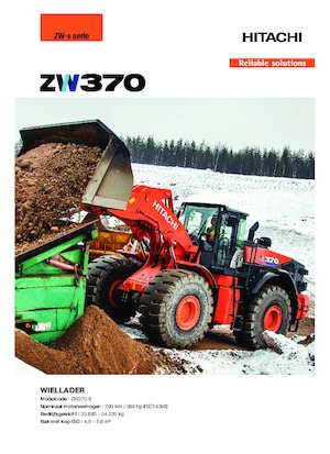Gumikerekes homlokrakodók Hitachi ZW370-6