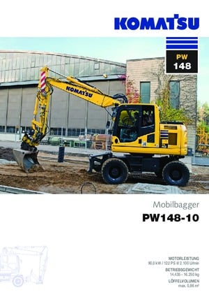Gumikerekes kotrók Komatsu PW148-10