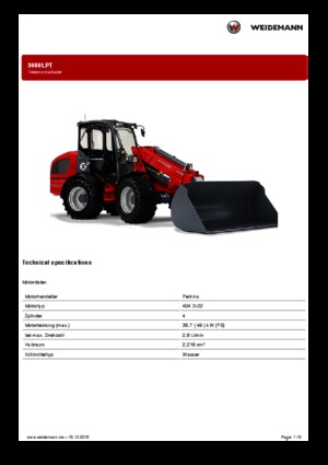 Gumikerekes homlokrakodók Weidemann 3080 LP T