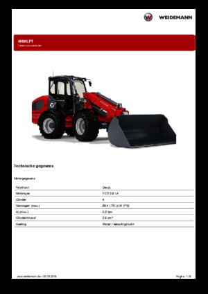 Gumikerekes homlokrakodók Weidemann 4080LPT