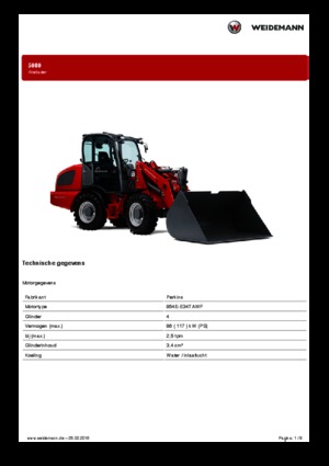 Gumikerekes homlokrakodók Weidemann 5080T