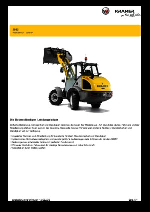 Gumikerekes homlokrakodók Kramer 5085