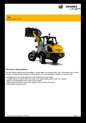 Gumikerekes homlokrakodók Kramer 5085