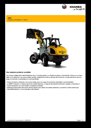 Gumikerekes homlokrakodók Kramer 5085