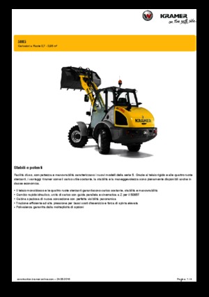 Gumikerekes homlokrakodók Kramer 5085