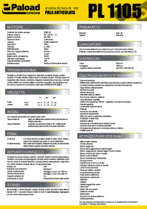 Gumikerekes homlokrakodók Palazzani PL 1105