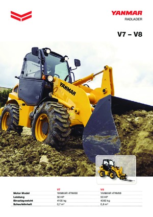 Gumikerekes homlokrakodók Yanmar V 8