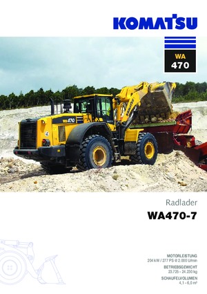 Gumikerekes homlokrakodók Komatsu WA470-7