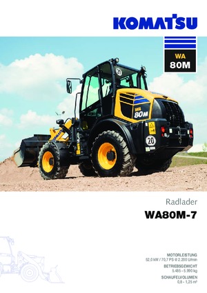 Gumikerekes homlokrakodók Komatsu WA80M-7