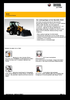 Gumikerekes homlokrakodók Wacker Neuson WL38
