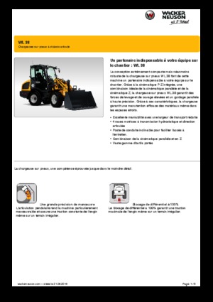 Gumikerekes homlokrakodók Wacker Neuson WL38