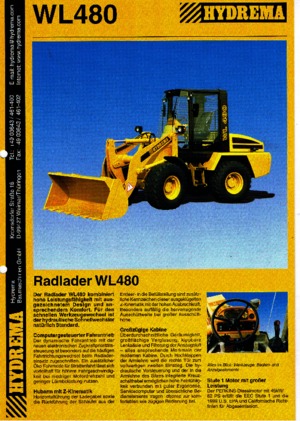 Gumikerekes homlokrakodók Hydrema WL 480