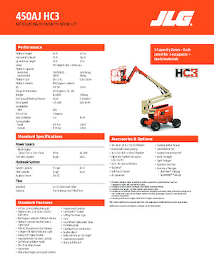 Gumikerekes töretőgémes munkaállványok JLG 450AJ HC3