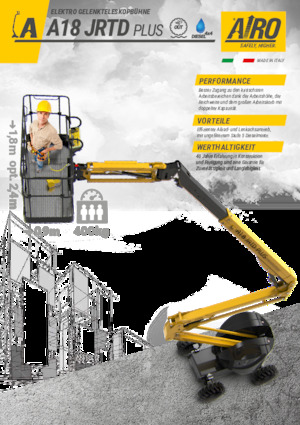 Gumikerekes töretőgémes munkaállványok AIRO A18 JRTD PLUS