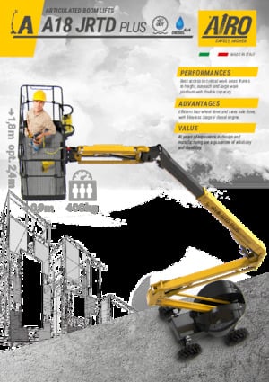 Gumikerekes töretőgémes munkaállványok AIRO A18 JRTD PLUS