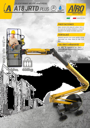 Gumikerekes töretőgémes munkaállványok AIRO A18 JRTD PLUS
