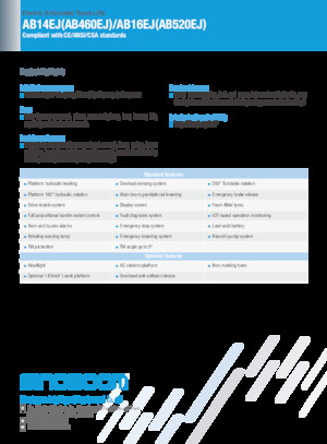 Gumikerekes töretőgémes munkaállványok Sinoboom AB14EJ 