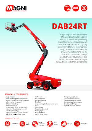 Gumikerekes töretőgémes munkaállványok MAGNI DAB24RT