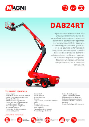 Gumikerekes töretőgémes munkaállványok MAGNI DAB24RT