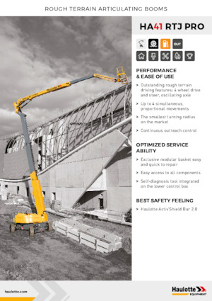 Gumikerekes töretőgémes munkaállványok Haulotte HA41 RTJ PRO