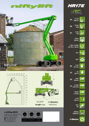 Gumikerekes töretőgémes munkaállványok Niftylift HR17E