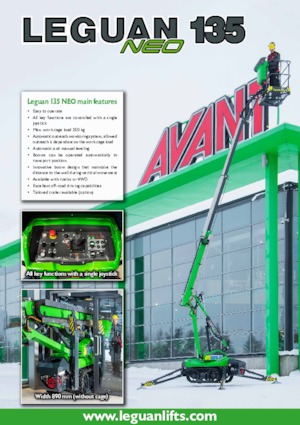 Gumikerekes töretőgémes munkaállványok Avant Tecno Leguan 135 Neo