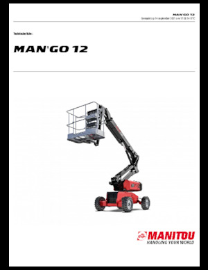 Gumikerekes töretőgémes munkaállványok Manitou ManGo 12