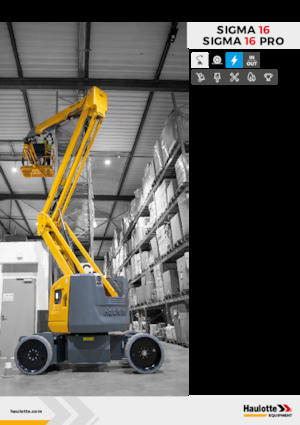 Gumikerekes töretőgémes munkaállványok Haulotte Sigma 16