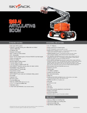 Gumikerekes töretőgémes munkaállványok Skyjack SJ63 AJ+