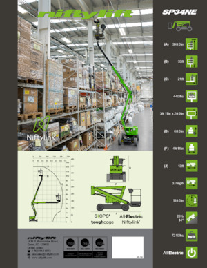 Gumikerekes töretőgémes munkaállványok Niftylift SP34NE