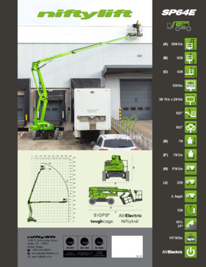 Gumikerekes töretőgémes munkaállványok Niftylift SP64E