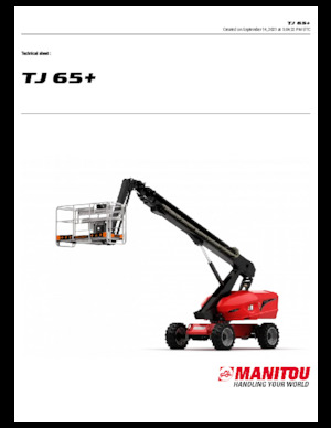 Gumikerekes töretőgémes munkaállványok Manitou TJ65+ 