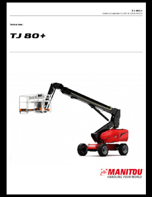 Gumikerekes töretőgémes munkaállványok Manitou TJ80+ 