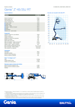 Gumikerekes töretőgémes munkaállványok Genie Z-45/25J RT