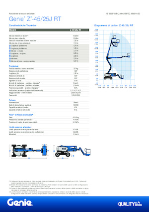 Gumikerekes töretőgémes munkaállványok Genie Z-45/25J RT