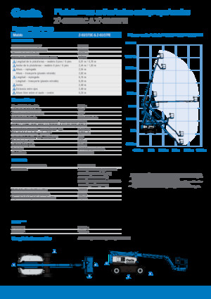Gumikerekes töretőgémes munkaállványok Genie Z-60/37 FE 